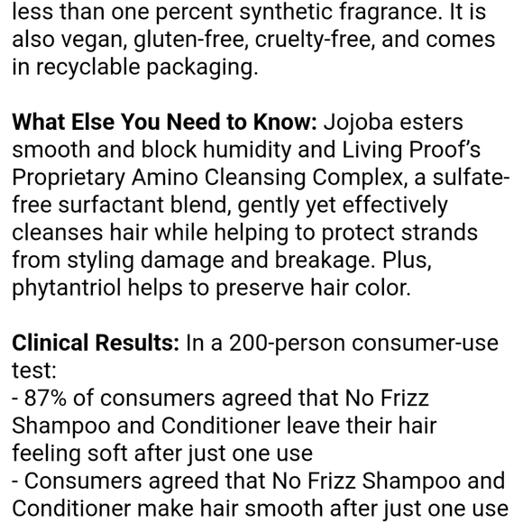 NWT LIVING PROOF ANTI FRIZZ SHAMPOO - Picture 5 of 14